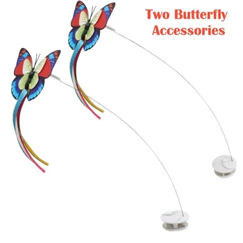 

Pet Cat Toys Electric Rotating Butterfly Interactive Toy Automatic Cat Teasing Stick Interactive Toys For Kittens