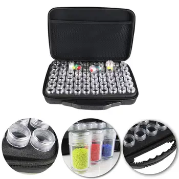 

15/30/60 Bottles Diamond Painting Box Tool Container Storage Box Carry Case Holder Hand Bag Zipper Shockproof Durable
