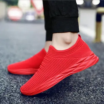 

2019 spring and summer new Men Sneaker Breathable mesh Running Shoes Men Comfortable jogging Sport shoes C33-53