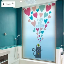 Витражная статическая пленка для окон матовая непрозрачная стеклянная наклейка домашний декор цифровая печать дверная пленка матовый оконный Декор