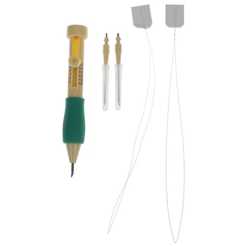 

Magic Embroidery Pen Punch Needle Set 3 Needles 2 Threaders Sewing Craft Tools DIY Craft Knitting Sewing Tool