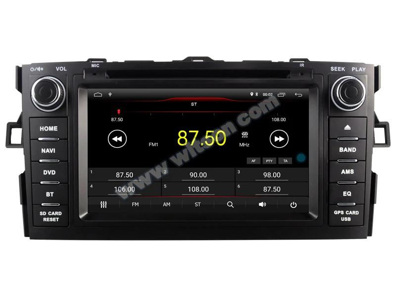 7 Android 10 OS Car DVD Multimedia Navigation GPS Radio For Toyota Auris E150 2006 2012 With 