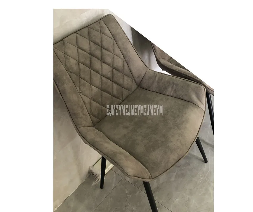B Deep gray lattice Северный стул отдых дома гостиная спинка стул современный простой скандинавский кафе ресторан дышащая ткань обеденный стул - Цвет: B Deep gray lattice