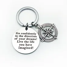 Автомобильный брелок для ключей, с уверенностью, в направлении, якорная подвеска с компасом