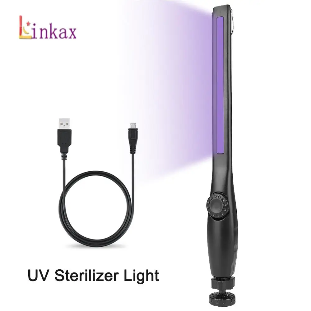 

USB Rechargeable Portable Ultraviolet Lamp UV Sterilizer Light Bactericidal Lamp Handheld UVC Disinfection Light LED Work Lamp