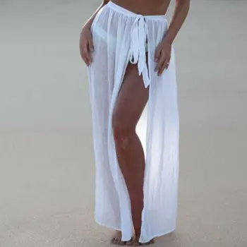 

Hirigin 2020 Women Light Cover up Chiffon Beachwear Waist Tie Split Swimwear Summer Hot Wrap Beach Skirts