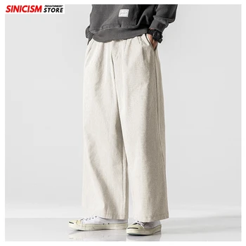 

Sinicism Store Autumn Mens Loose Traditional Pants Male Causal Baggy Pants 2020 Chinese Style Wide Leg Solid Cotton Pants