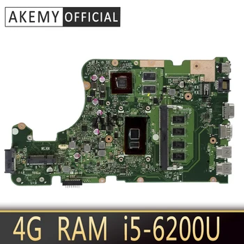 

Akemy X555UJ Laptop motherboard for ASUS for ASUS X555UJ X555UF F555U X555UB X555UQ X555UTest original mainboard 4G RAM I5-6200U