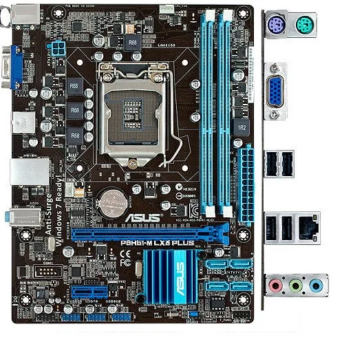 Для ASUS P8H61-M LX3 плюс рабочего Материнская плата Intel H61 LGA 1155 DDR3 Core i7/Core i5/Core i3 PCI-E 2 0 SATA II