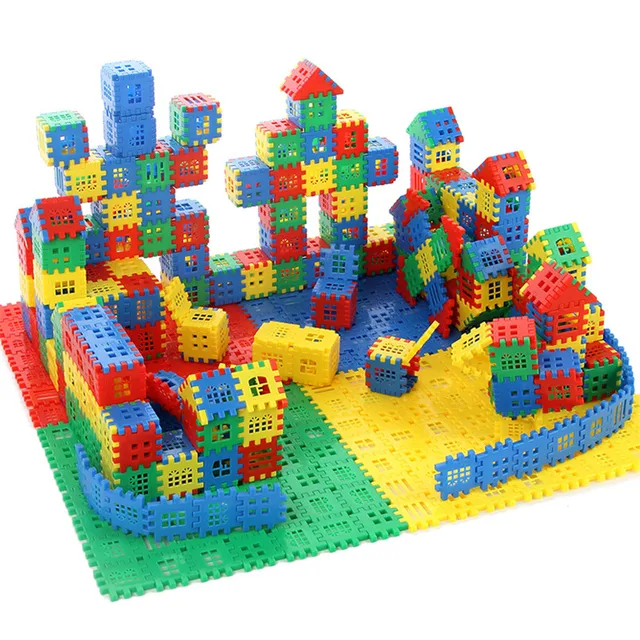 Large Size Plastic 3D Interconnecting Building Blocks Toys For Children Learning Colorful DIY Block Boys Toy Brain Game Gift 1