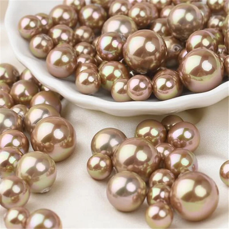 Vibrant Shell Pearl Beads - Red and Pink Round Collection for Jewelry Crafting (4-12mm, 15 Strand)