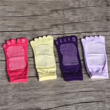 2 пары женские нескользящие носки для йоги пальцы Фитнес гимнастика-Пилатес на пять пальцев спортивные носки хлопок Красочные эластичные зимние носки