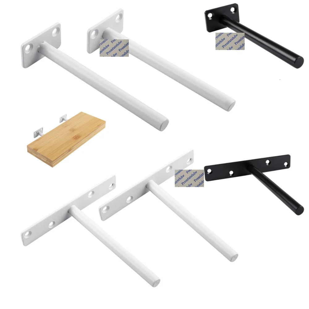4 шт. невидимые полки из твердой стали матовые черные белые|concealed bracket|shelf supportsupport