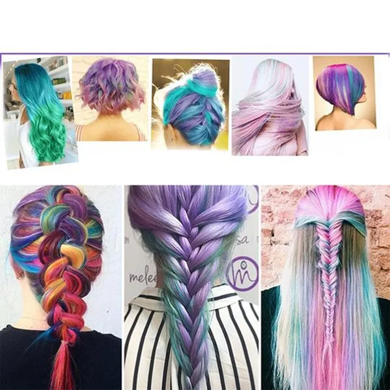 Временная Краска для волос моющаяся профессиональная одноразовая 6