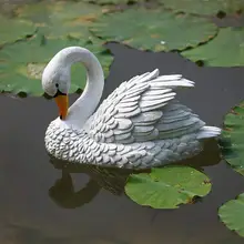Имитация фигурка лебедя открытый сад рыба пруд Декор водный пейзаж альпийская горка для аквариума ландшафтное украшение
