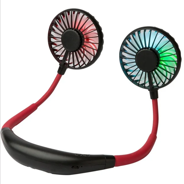 Ventilateur électrique portable USB avec diffuseur d'aromathérapie, mini ventilateur de refroidissement, ventilateur de cou aste avec lumière 1