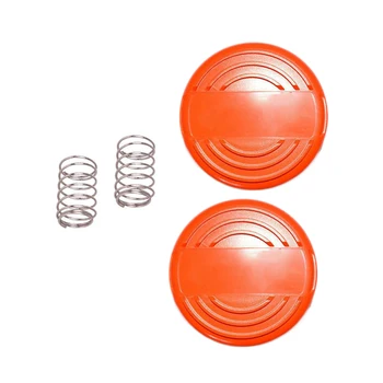 

High Quality 2pcs Trimmer Replacement Spool Cap +2pcs Springs For Black&Decker 385022-03 Hand Tool Part