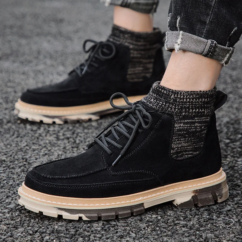 

Martin Boots MEN'S Shoes Autumn & Winter 2019 New Style Hight-top British Style Worker Boot Trendy Shoes Combat Boots Snowfield