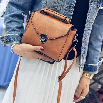 

Vintage Women Flap Shoulder Bag PU Leather Cross Body Bag Retro Lady Crossbody Messenger Elegant Clutch Clear Purse Handbag 2020