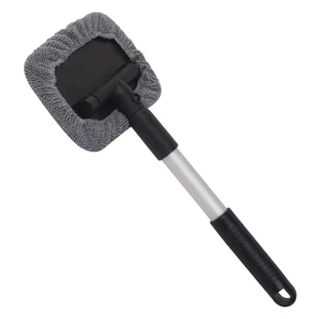 

Car Windshield Cleaner Tool Retractable Handle Rotating Cleaning Brush Microfiber Covers Pads Glass Cleaner NJ88