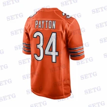 American Chicago Custom Stitch Mens Player Payton 34# 52# Fields 1# Urlacher 54# Trubisky 10# Dalton 14# Game Football Jersey