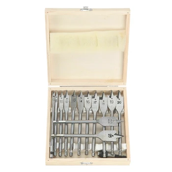 

13Pcs Wood Drill Bit Set 6-25mm Woodwork 150mm Length Spade Flat Hex Shank
