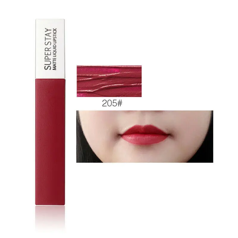 Fashion Red Lip Liquid Lipstick Waterproof Matte Lipstick Long Lasting Lip Gloss Makeup Nude Lipgloss Make Up