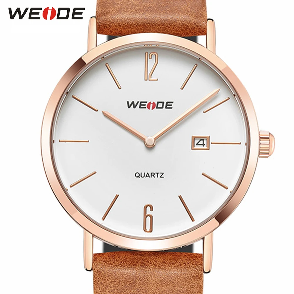 

WEIDE Fashion Sports Watches Men Waterproof Wristwatch Casual Brand Luxury Male Clock Leather Strap Watch Relojes Para Hombre