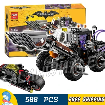 

584pcs Movie Two-Face Double Demolition 10738 Bat cycle Figure Building Blocks Toy DC Universe Holiday Hobby birthday Gifts