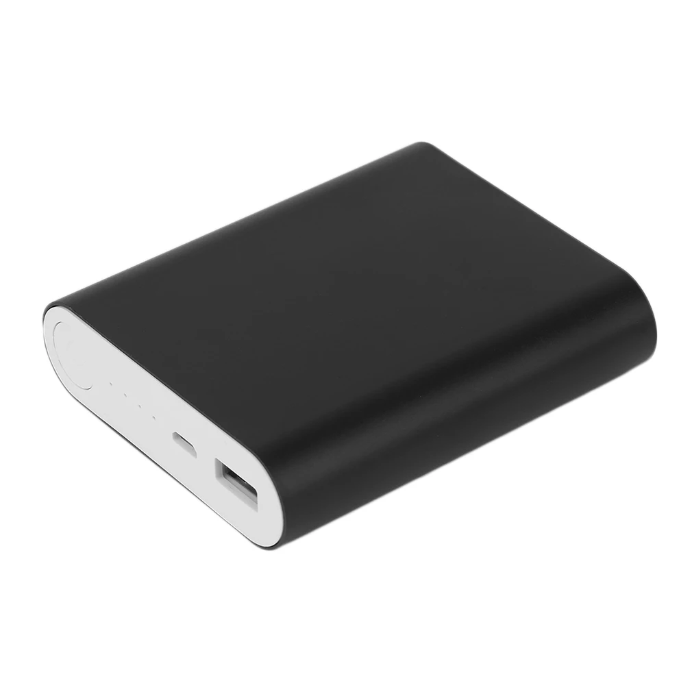 Внешний аккумулятор 4*18650 чехол для аккумулятора DIY 10400 мАч Комплект Универсальный USB внешний резервный аккумулятор батарея не входит в комплект для телефонов xiaomi - Цвет: Black