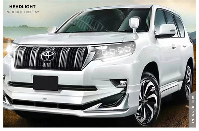 Фары для автомобиля, Стайлинг для Land Cruiser Prado, фары-, динамический сигнал поворота, все светодиодный головной фонарь, светодиодный DRL