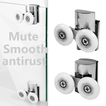 

Shower Door Double Wheels Runners Rollers Bathroom Glass Sliding 23mm Wheel shower castors casters for gates for shower