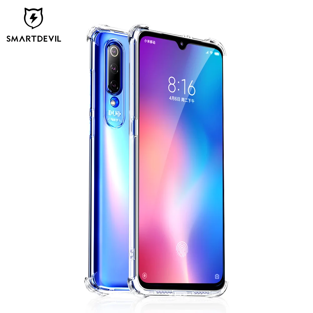 Ударопрочный бампер SmartDevil прозрачный силиконовый чехол для телефона Xiaomi cc9 cc9e