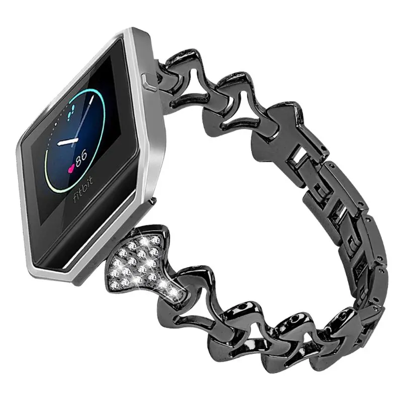 Бриллиантовая полоса для Fitbit Blaze стразы из нержавеющей стали высокого качества браслет со стразами для Fitbit Versa браслет