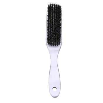 

White Lotus +Pig hair Handle Hair Brush Hard Boar Bristle Combs for Men Women Hairdressing Hair Styling Beard Comb Brush