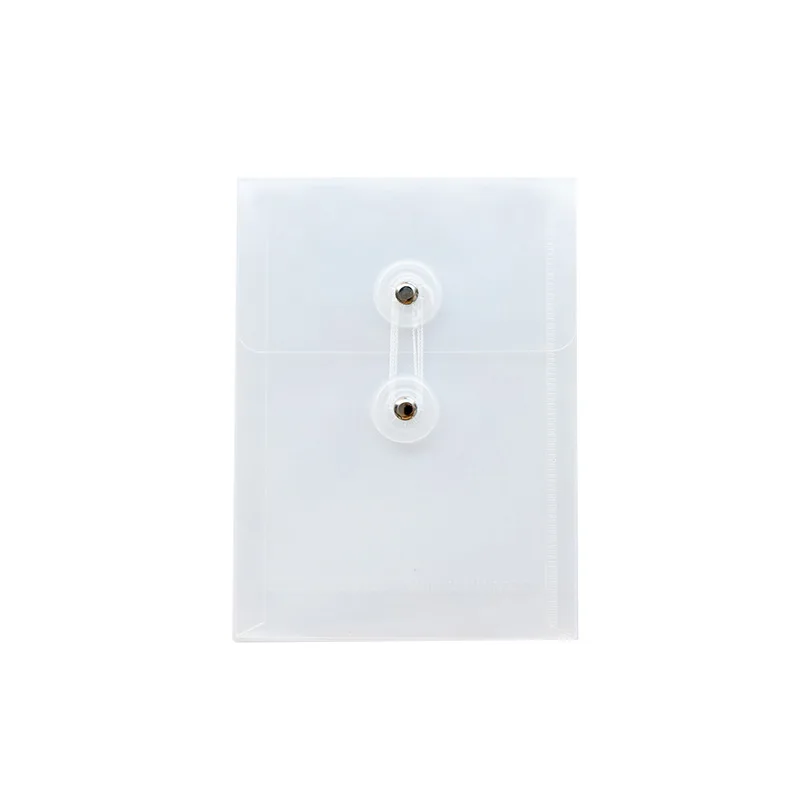 2pcs 투명 A6 파일 폴더 11*15cm 미니 크기 저장 가방 케이스 메모 메모 문서 방수 사무실 학교 A6913