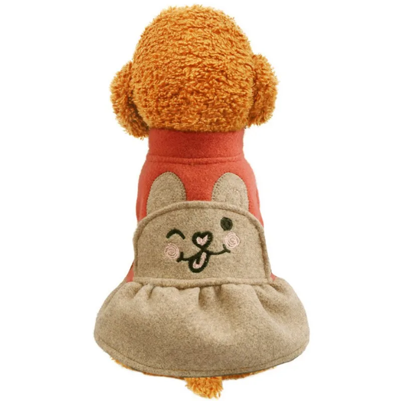 

Pet Dog Girl Winter Clothes Cute Small Rabbit Princess Dress For Chihuahua Teddy Small Dog Puppy Warm Skirt Clothing