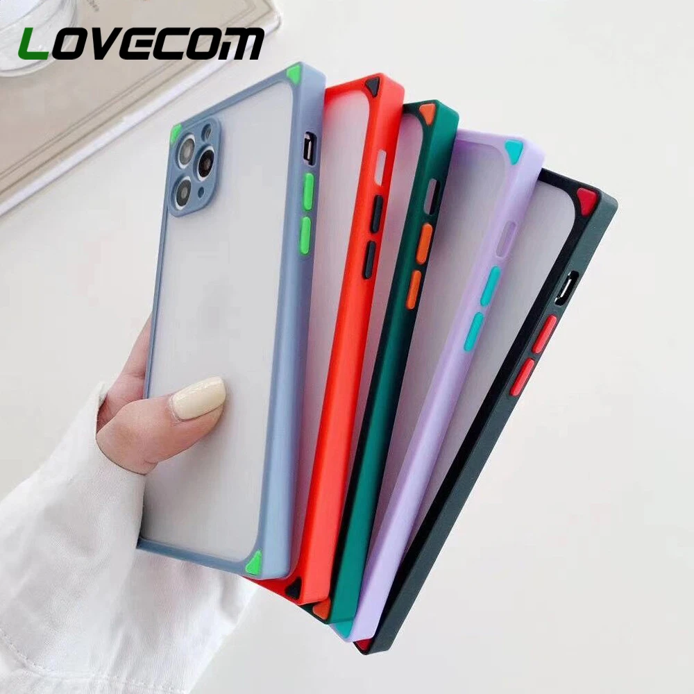 Противоударный квадратный чехол LOVECOM с подушкой безопасности для iPhone 11 Pro Max XR XS 7 8
