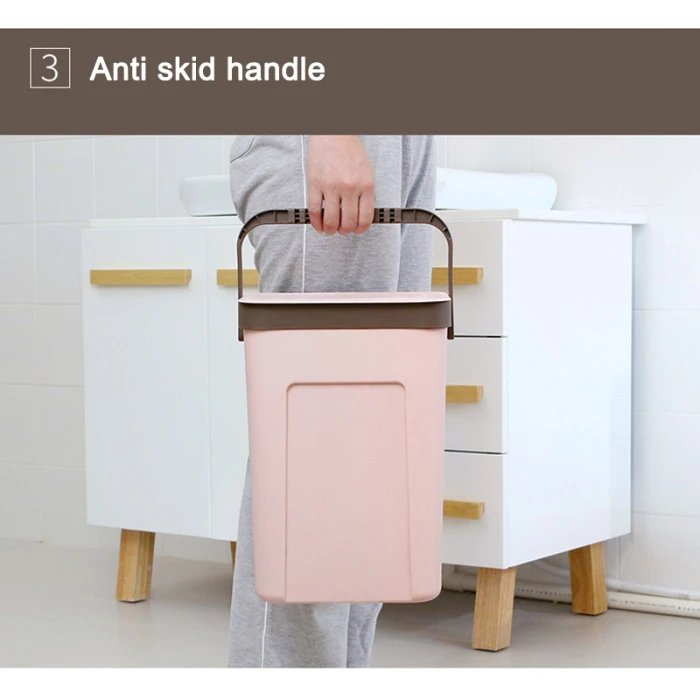 Trash Can Kitchen Wall Mounted Garbage Bin Recycle Compost Bin Bathroom Dustbin HFing