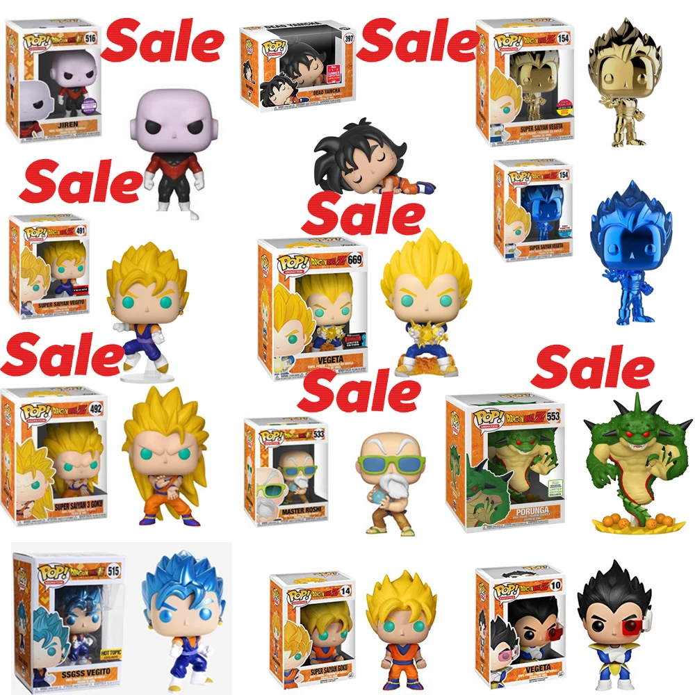 FUNKO POP Dragon Ball z Super Saiyan3 JIREN VEGITO GOKU виниловые фигурки Коллекция Модель игрушки для детей подарок на день рождения