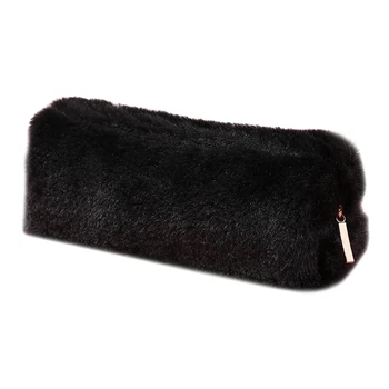 

Large Capacity Pencil Case Plush Pen Storage Zipper Pencil Case Office Organizer Stationery Bag Cosmetic Bag DJA88