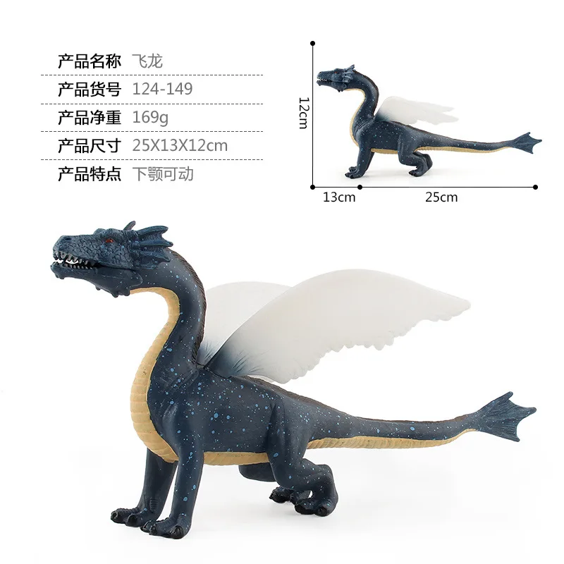 Simulation Flying Dragon Dinosaur Action Figures Animals Model Jurassic Park Collection Kids Education Toy Gift Ornaments | Игрушки и