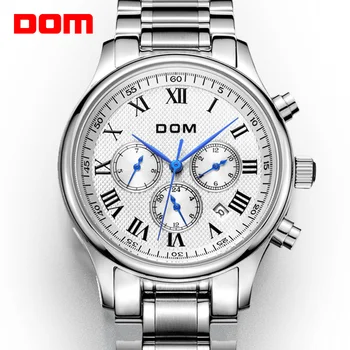 

DOM Automatic men watches top brand luxury waterproof mechanical wristwatch Stainless Steel men Business relogio masculino M-56