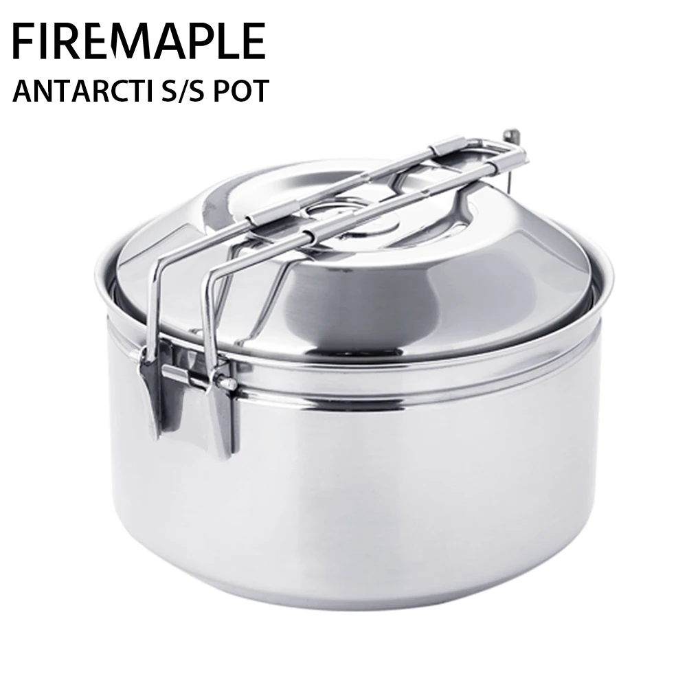 Durable Stainless Steel Outdoor Cooking Camping Cookware Hanging Pan Pot 