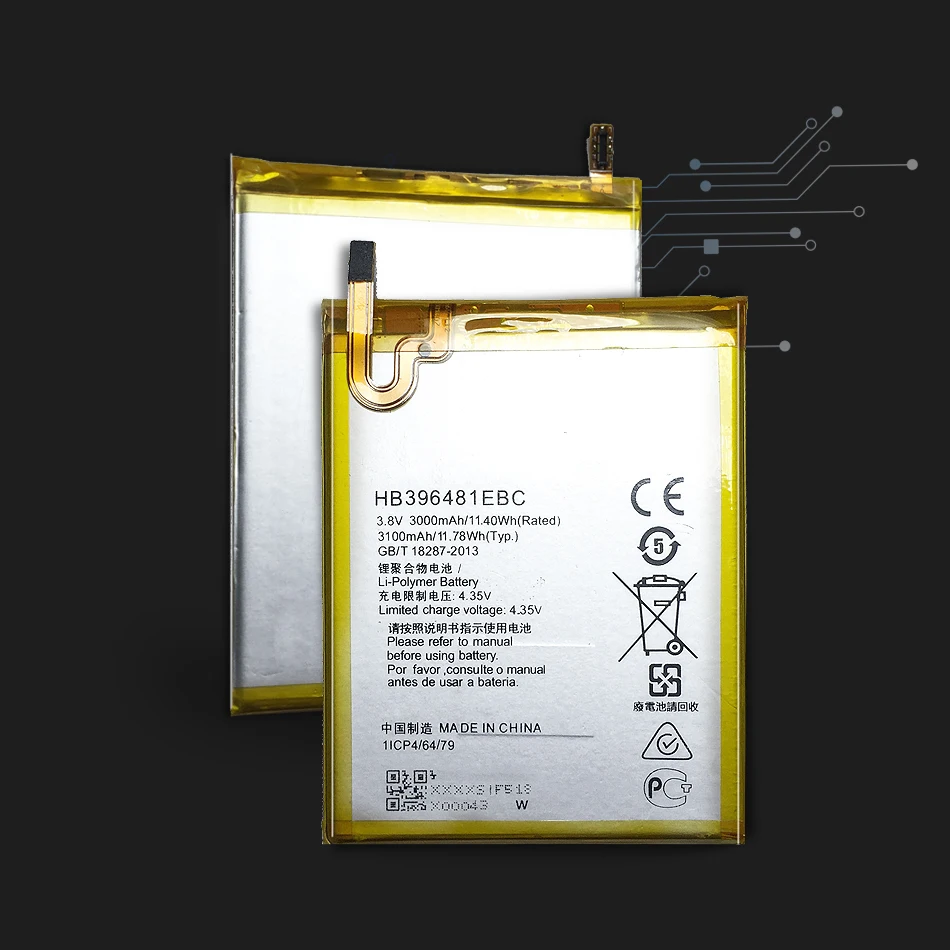 Сменный аккумулятор HB396481EBC для Huawei ASCEND G7 PLUS HONOR 5X GR5 5A G8 G8X RIO L03 UL00 TL00 AL00 3000 мАч |