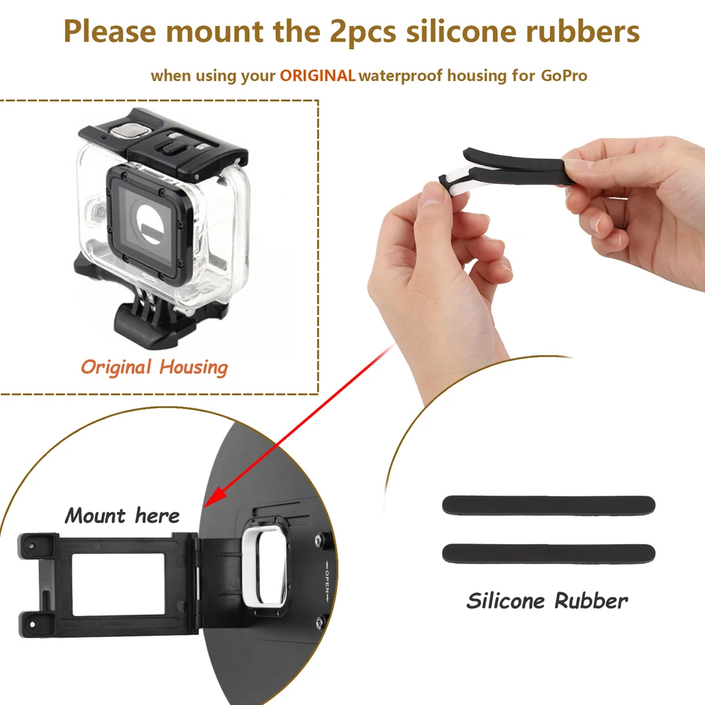 Съемка 6 дюймов Дайвинг купол порт для GoPro Hero 7 6 5 черный S порт s камера с водонепроницаемый чехол купол для Gopro 7 6 Go Pro аксессуар