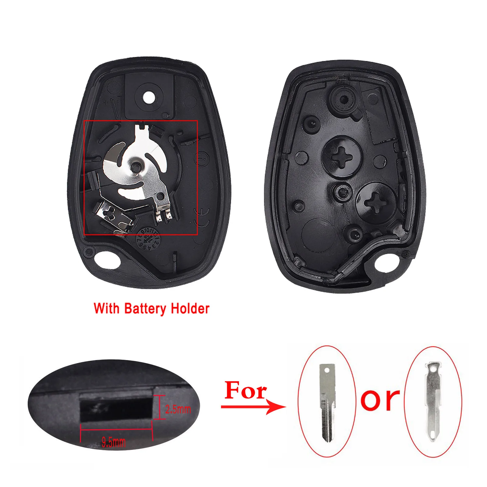 Dandkey дистанционный ключ оболочка для Renault Duster Clio DACIA 3 Twingo Logan Sandero Modus Nissan 2 кнопки