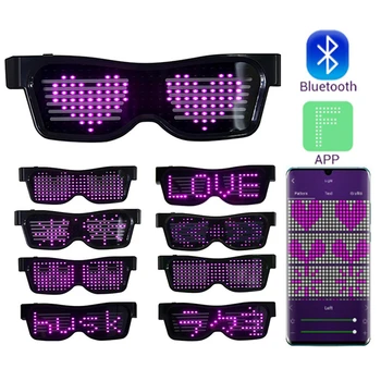 

Party LED Glasses Disco Wine Bar Dynamic Flashing Raves Bluetooth APP Customizable Light Up Glass toy