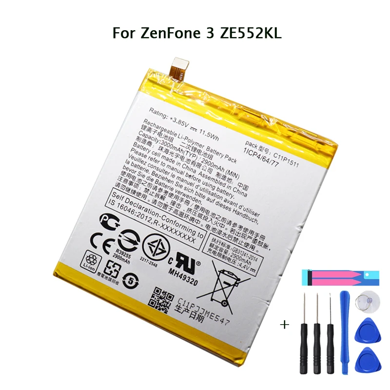 

C11P1511 Original Battery with 5300mAh for Asus Asus ZenFone 3 ZenFone3 ze552kl z012da/e Phone + Free Tools