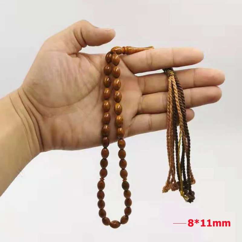 Мусульманский человек смолы Tasbih Браслет 33 prayerbeads Турция Королевский ручной кисточкой мусульманские четки дизайн Misbaha KARKUSH четки